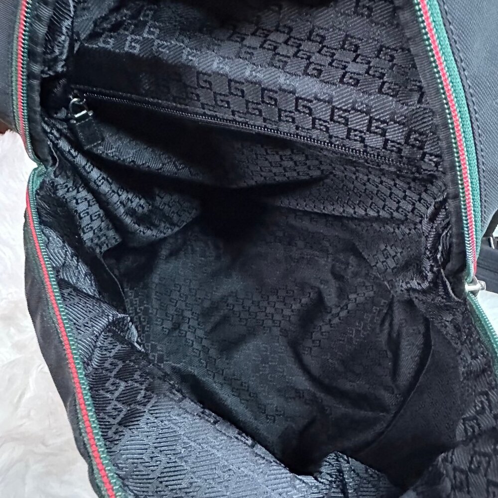❌SOLD❌ Authentic Gucci Sherry Line Web Nylon Backpack - Picture 11 of 15